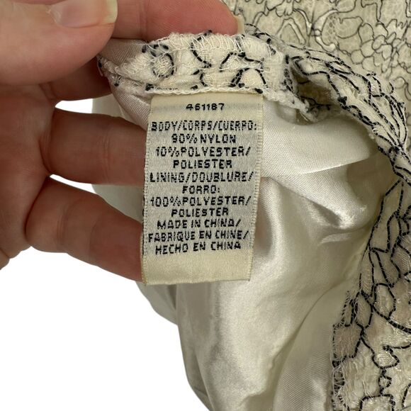 Jill Stuart Sheath Dress Size 2 White Love Glow Embroidered Lace Sleeveless GUC - Picture 15 of 16